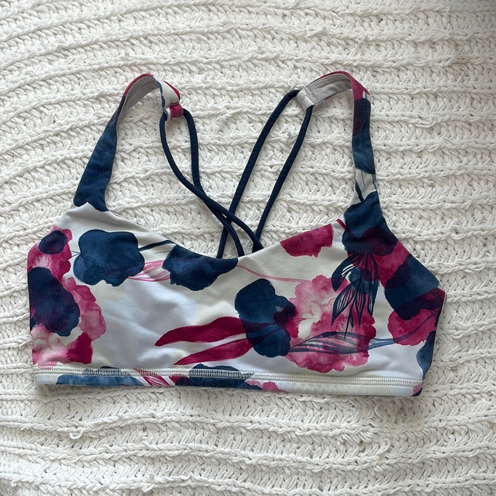 floral lululemon bra size 6